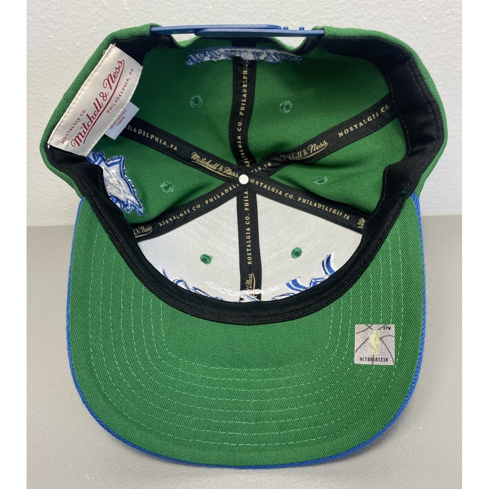 Mitchell & Ness Minnesota Timberwolves Wolves Snapback Cap Green Script - Picture 7 of 10